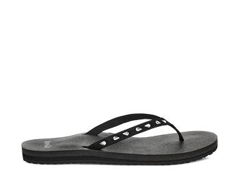 Sanuk Yoga Joy Bling Rhinestone Flip Flop Dam Svarta | Sverige 464JPQ